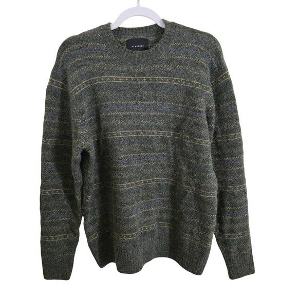 Scalpers Icon Wool Alpaca Green Cozy Crewneck Pullover Sweater Size XL - Picture 1 of 6
